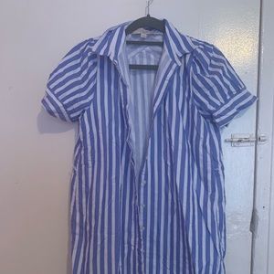 Loft striped shirt dress